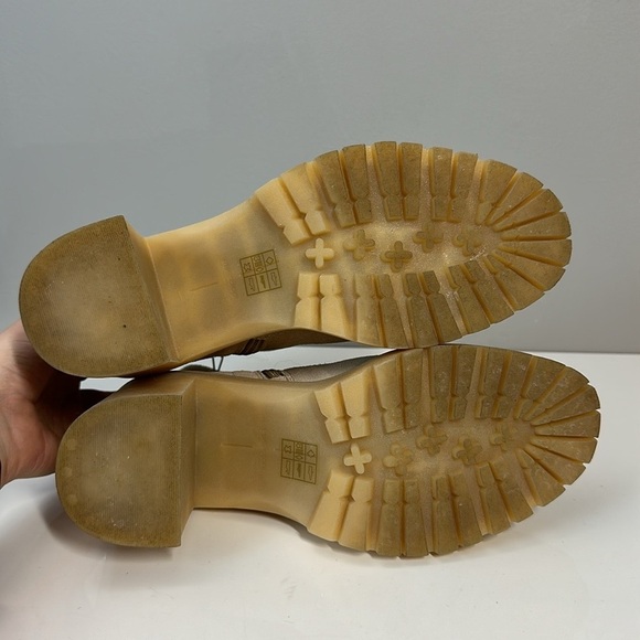 Dolce Vita Gum Sole Tan Platform Moto Side Zip Suede Ankle Boots Size 9.5 - Picture 11 of 16